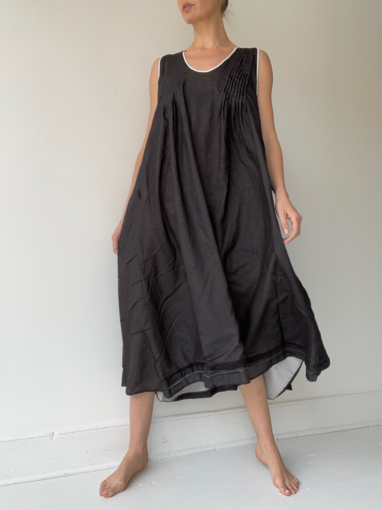 an umit unal scoop dress with 100% cotton