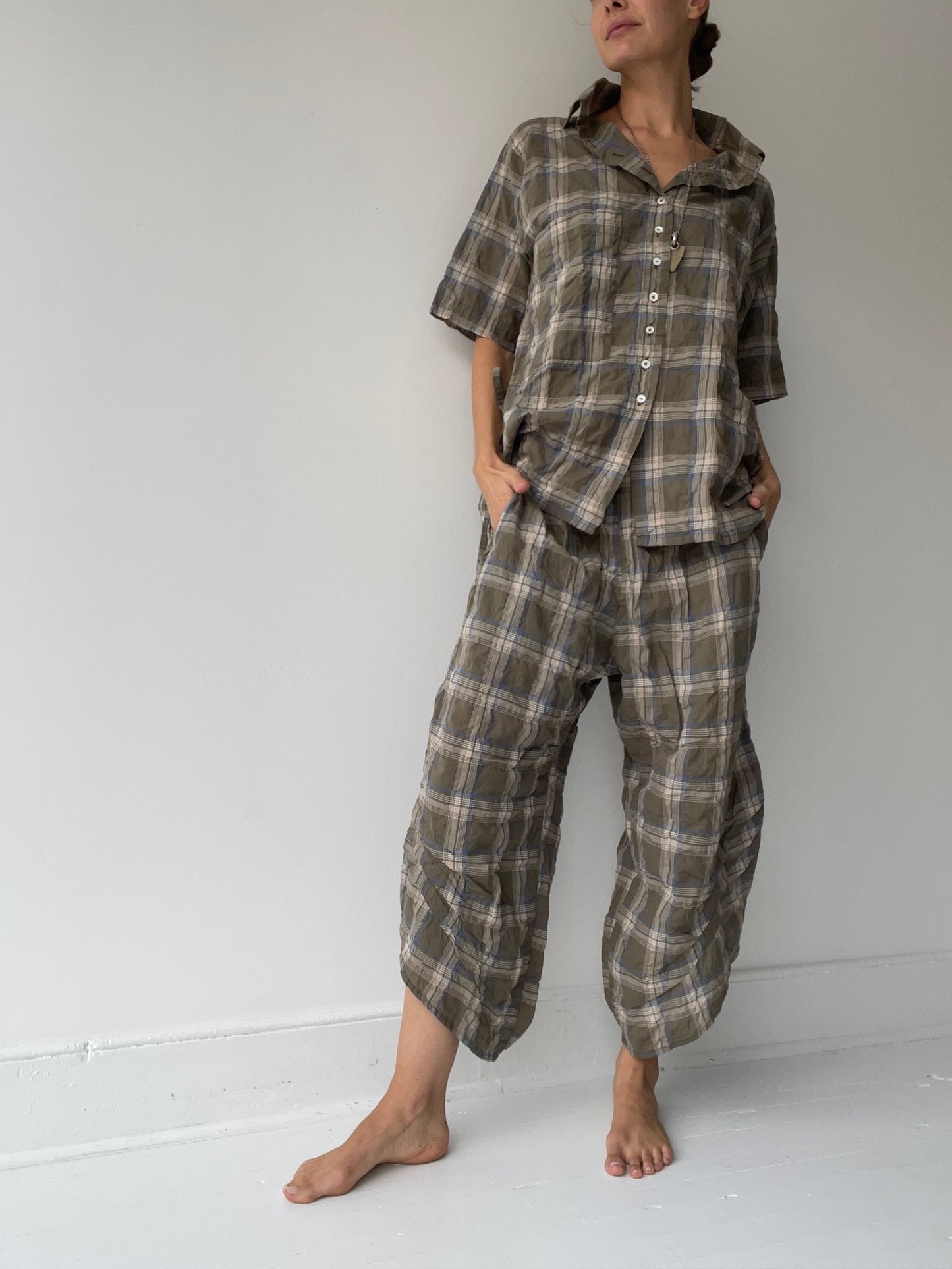 krista larson basic detail pants PLAID