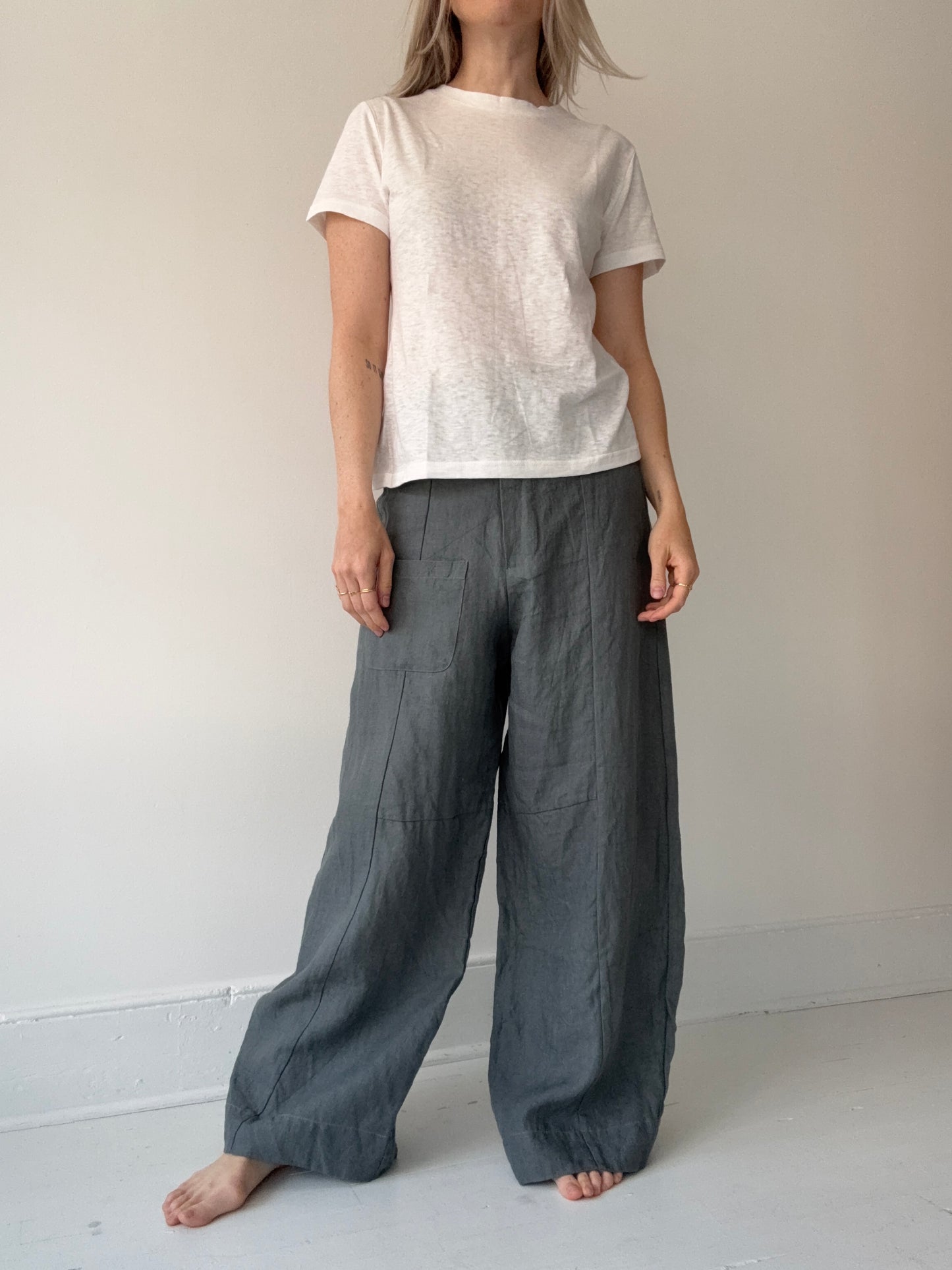 sula linen twill pants