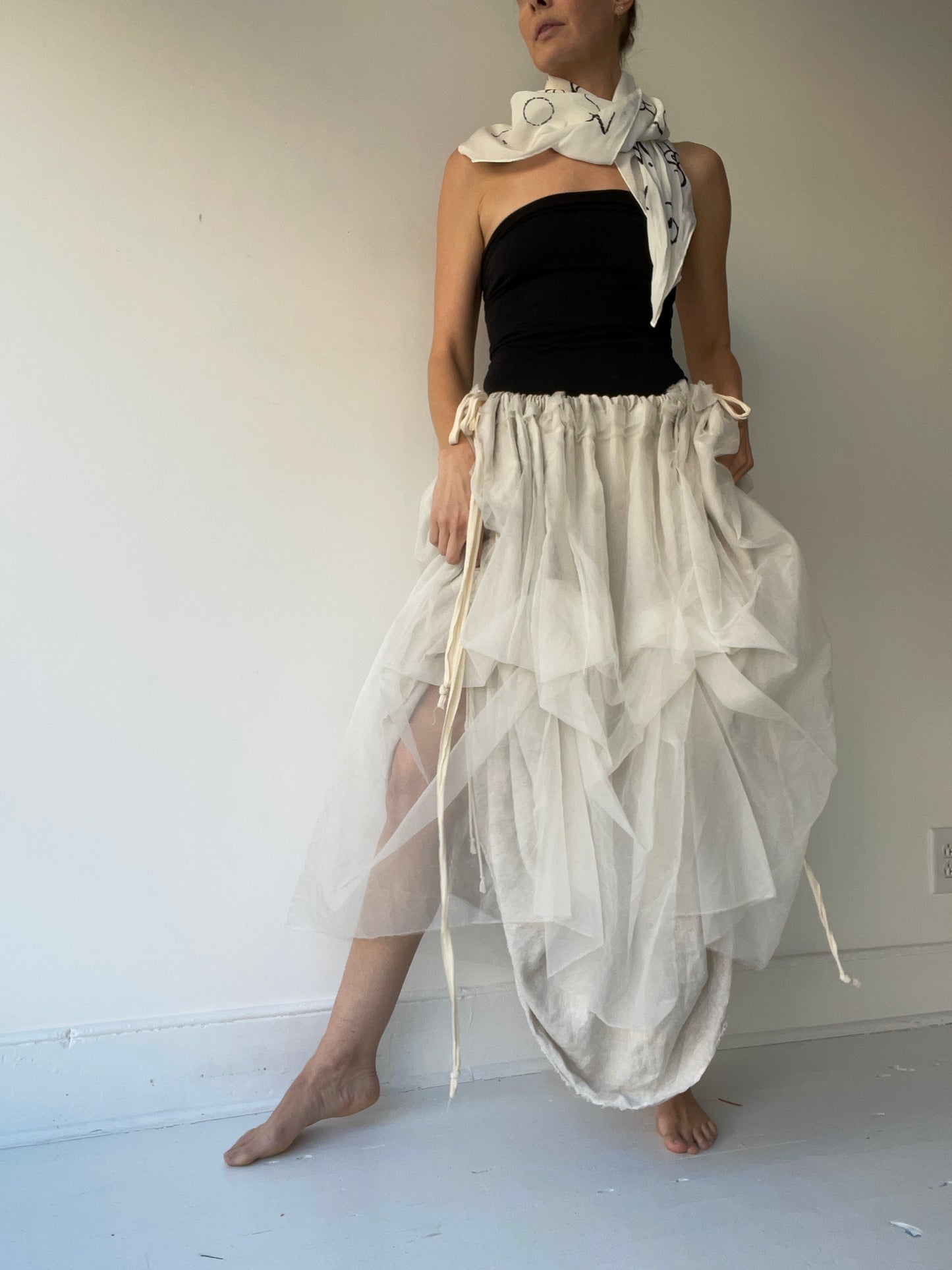 ash holden silk cypher print scarf