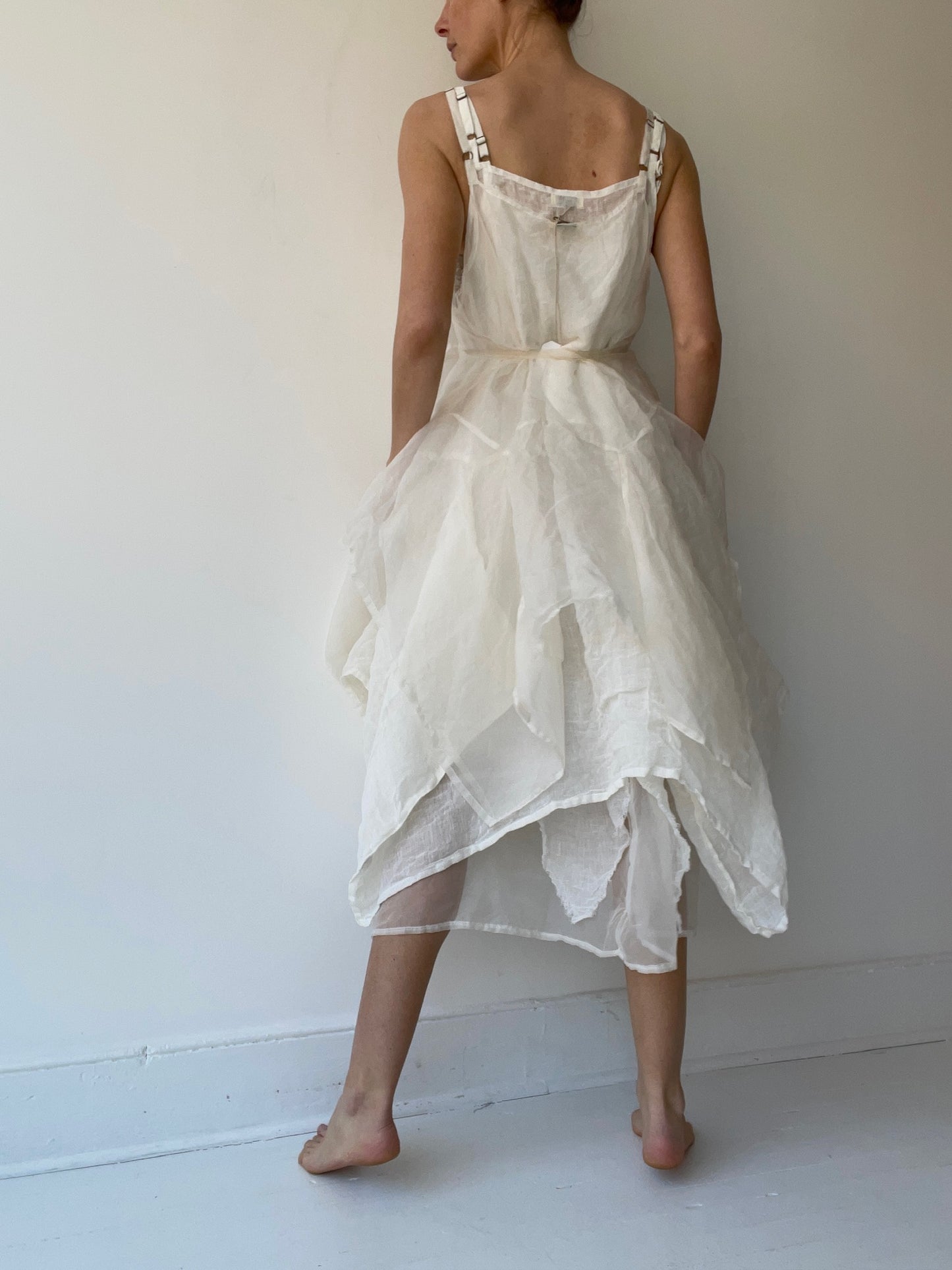 krista larson cream short pinwheel slip