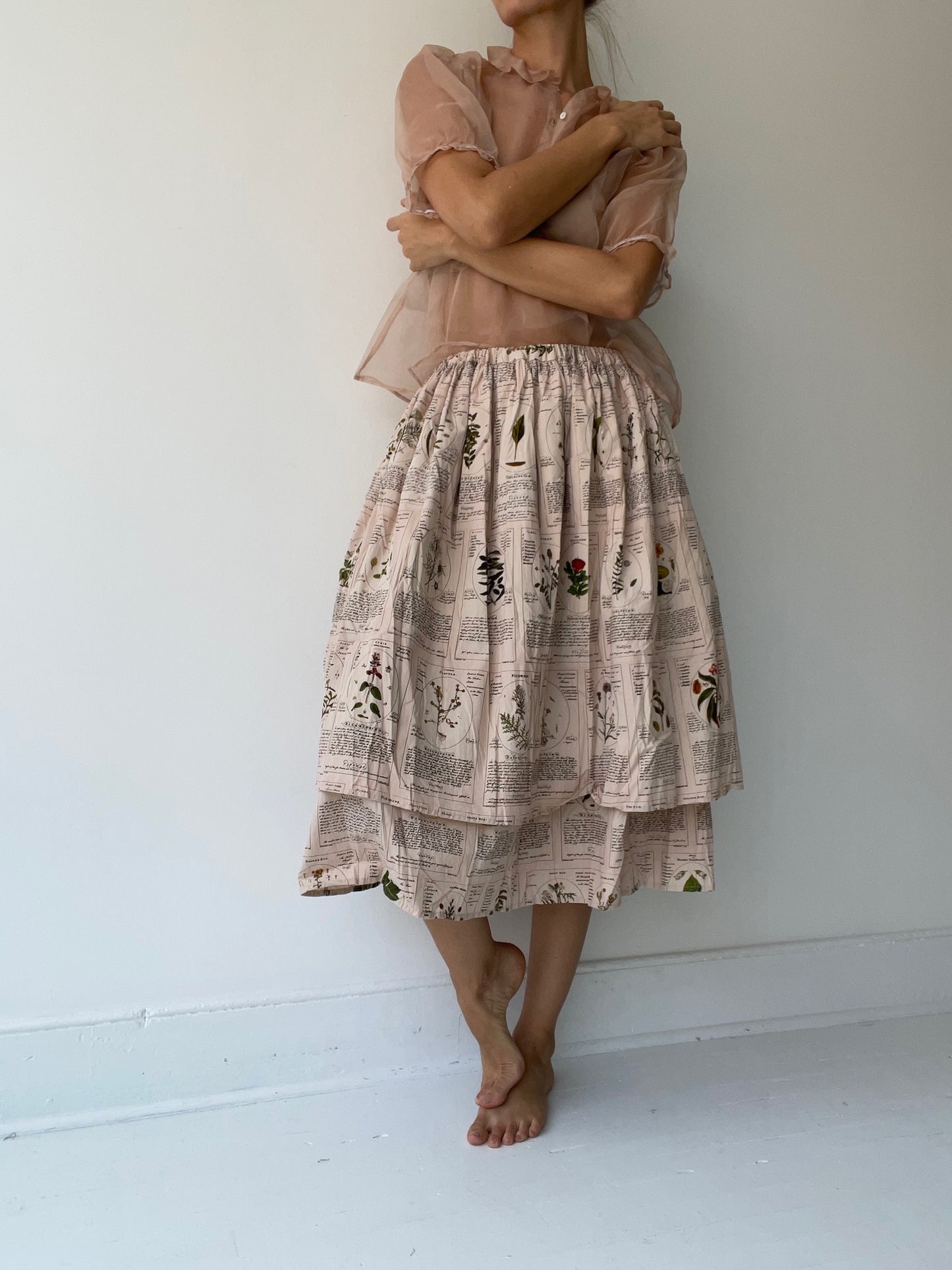 an aleksandr manamïs double layer skirt with 100% cotton