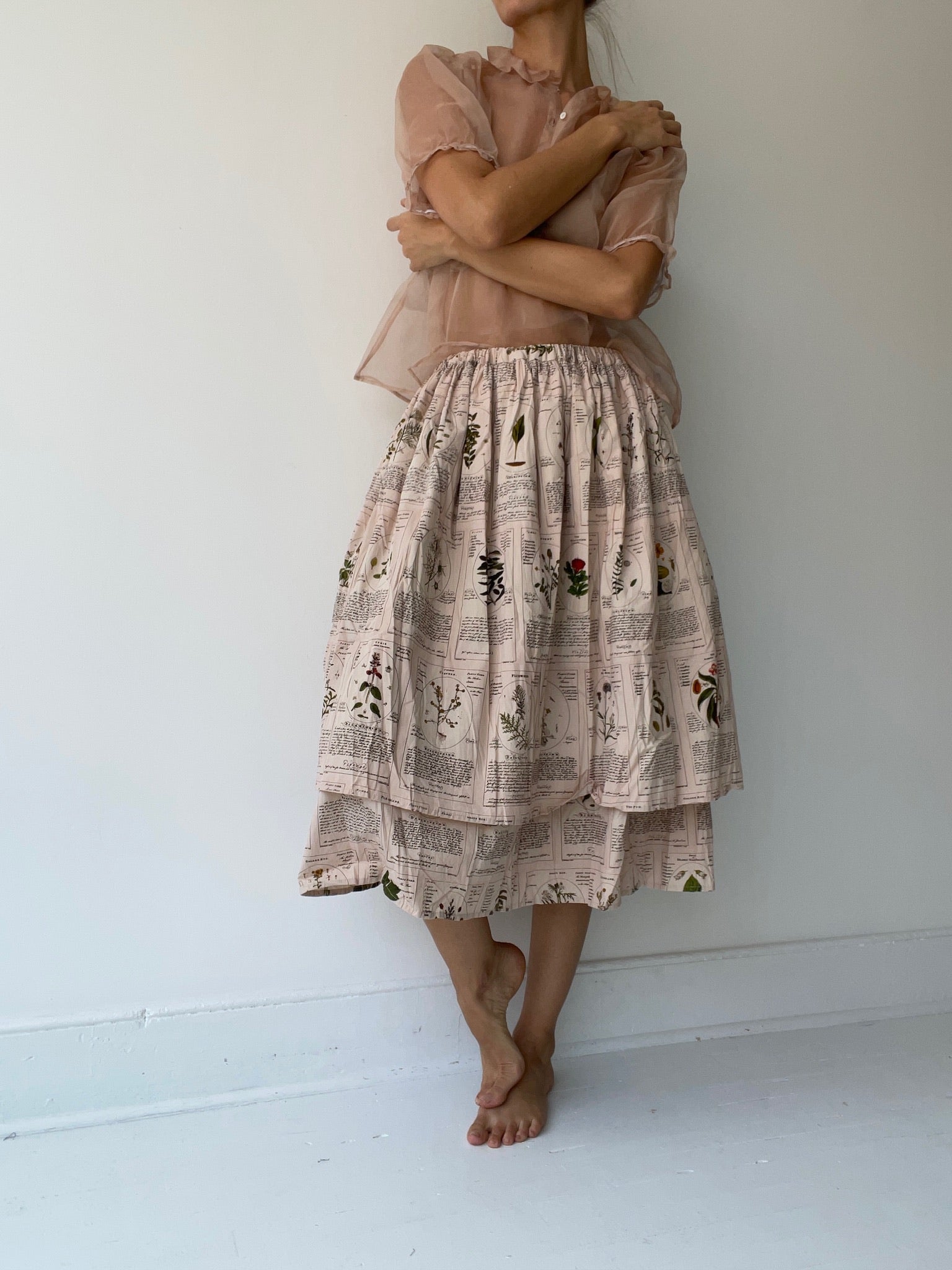 an aleksandr manamïs double layer skirt with 100% cotton