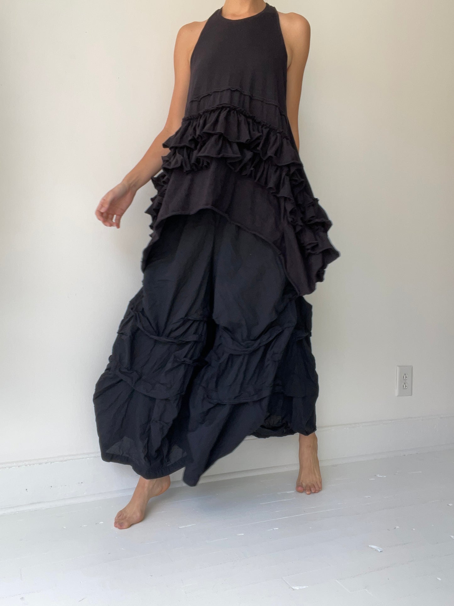 a ruffle tank top by krista larson cotton