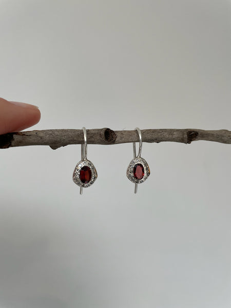 rosa maria bo garnet earrings