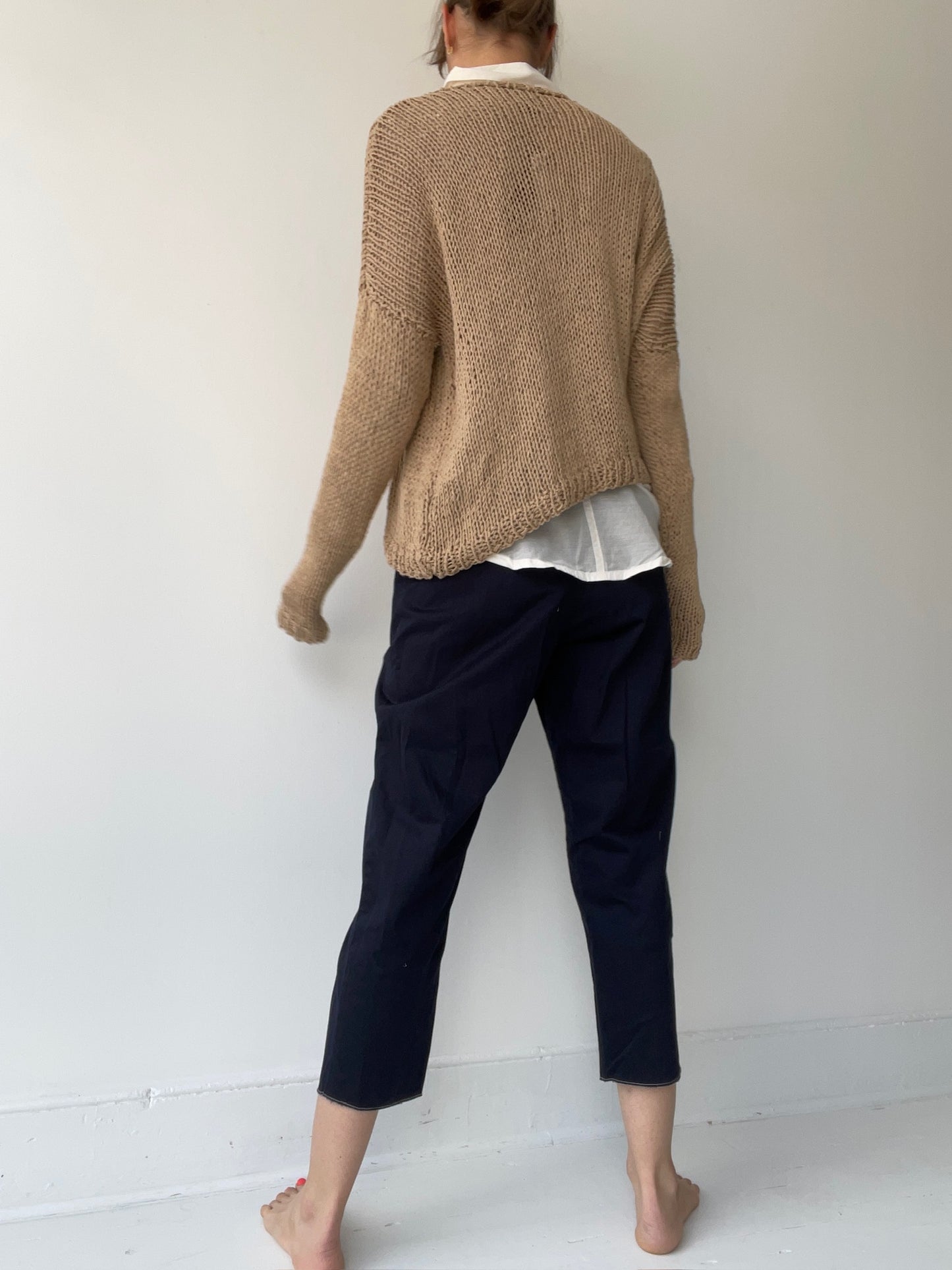 umit unal sand pullover sweater