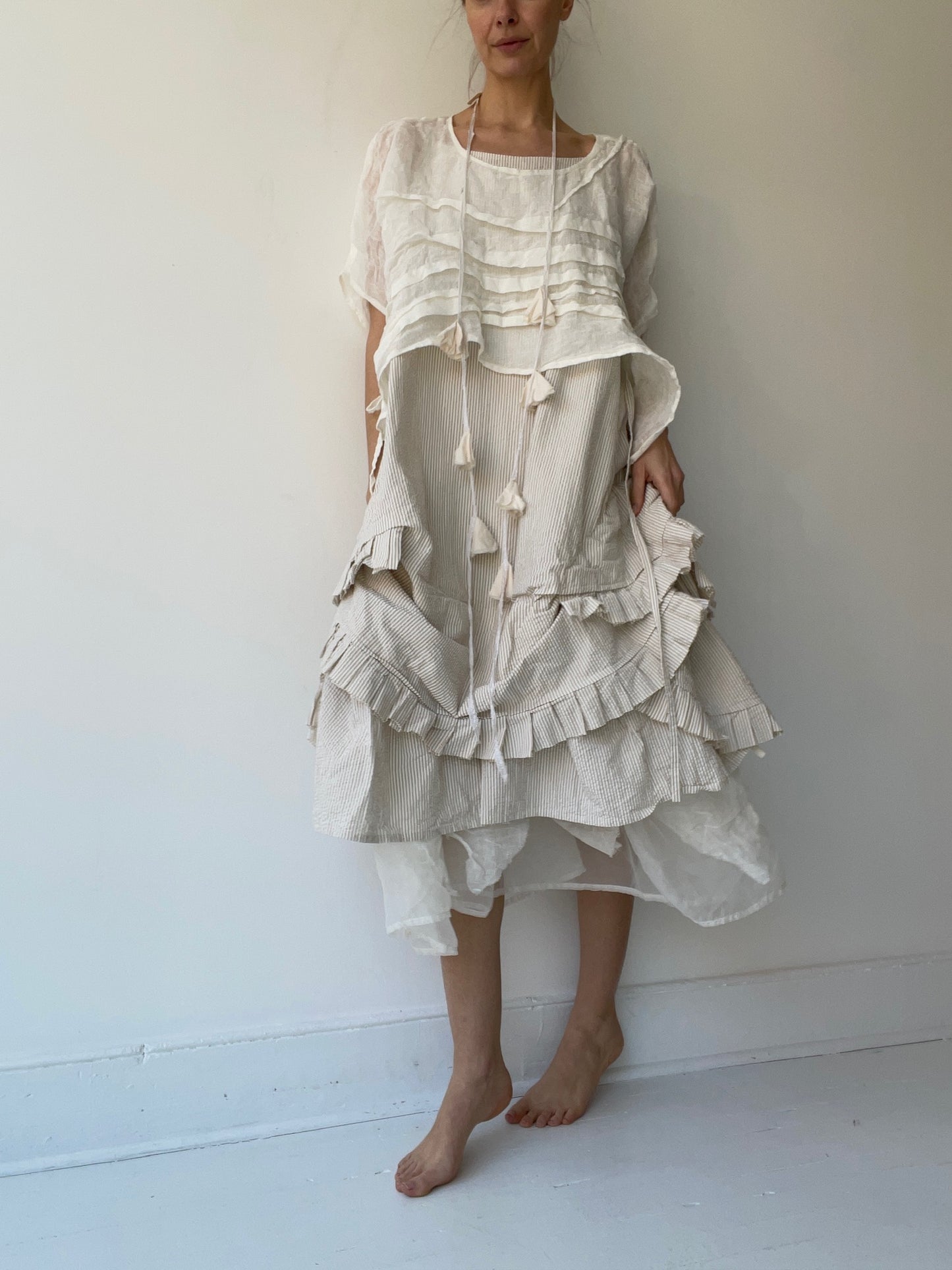 krista larson crop creased shirt short sleeve