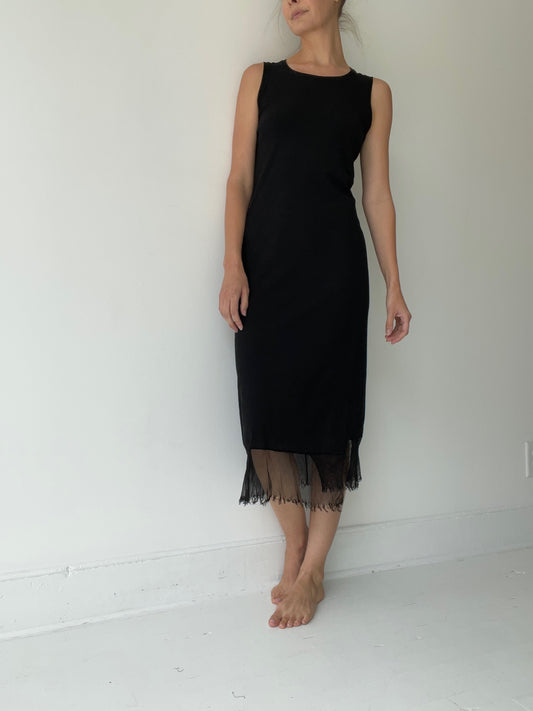 rundholz dip fine rib slip dress