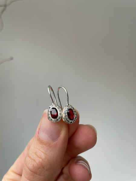 rosa maria bo garnet earrings