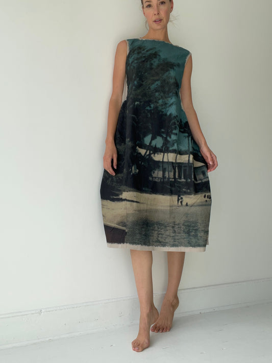 rundholz dip scene print dress