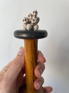 bone skull voodoo pin