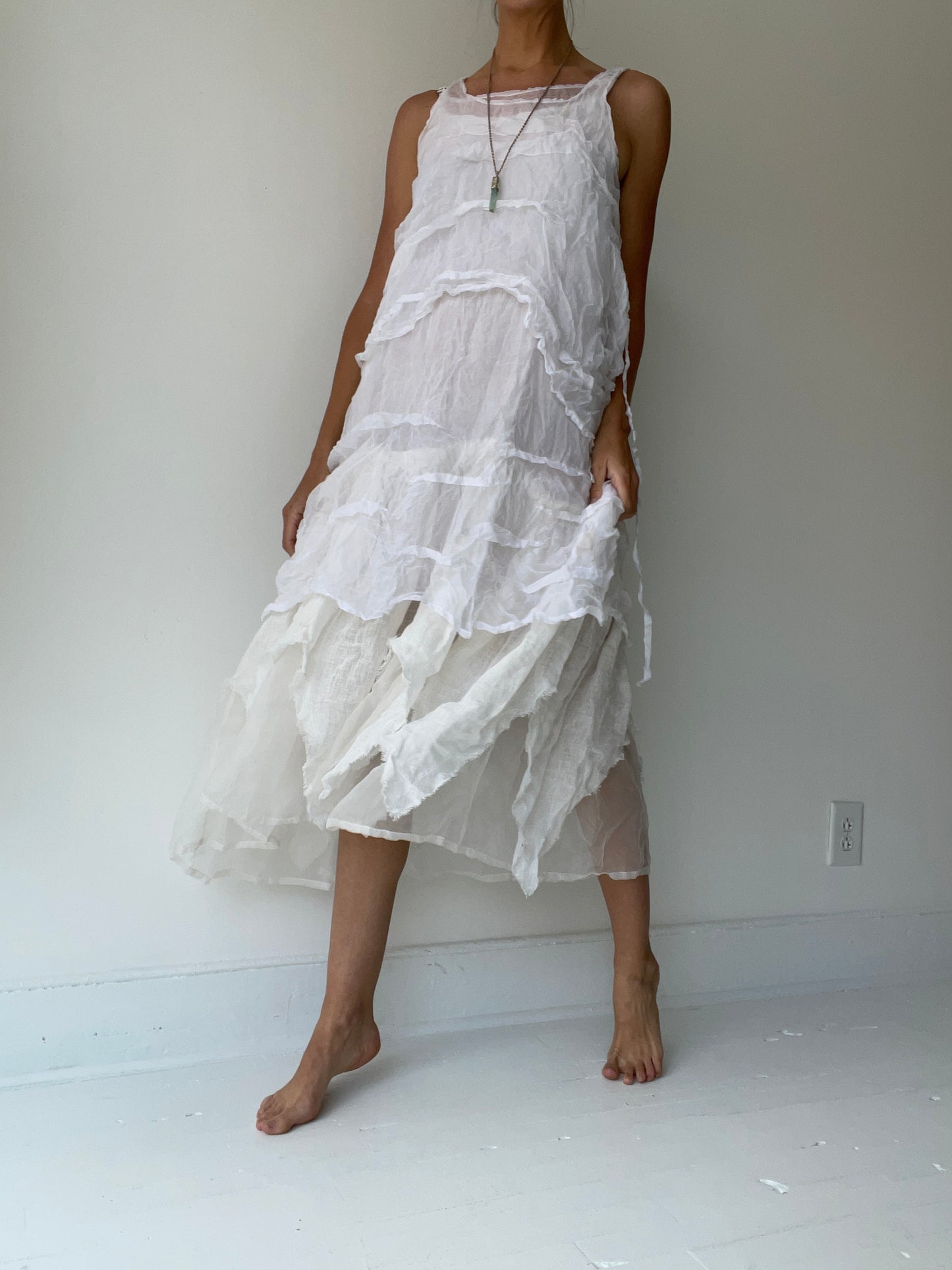 short wavey slip ORGANZA