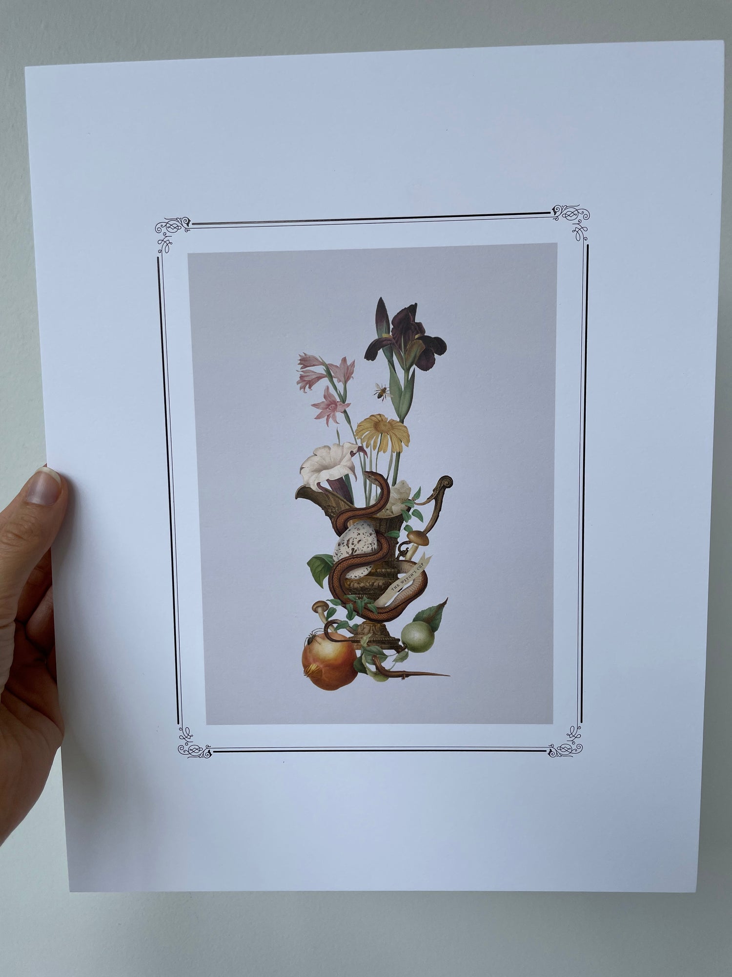 an open sea witch’s cup wall print artwork