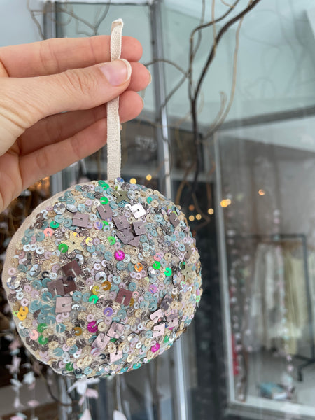 skippy cotton disco ball ornament