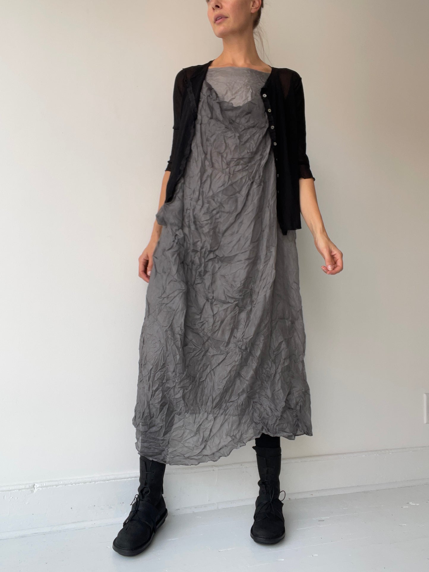 robin kaplan mesh cardigan BLACK