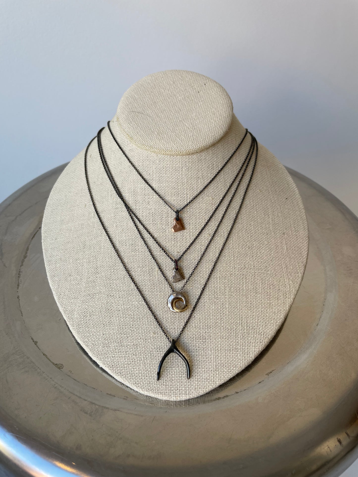 wishbone diamond necklace