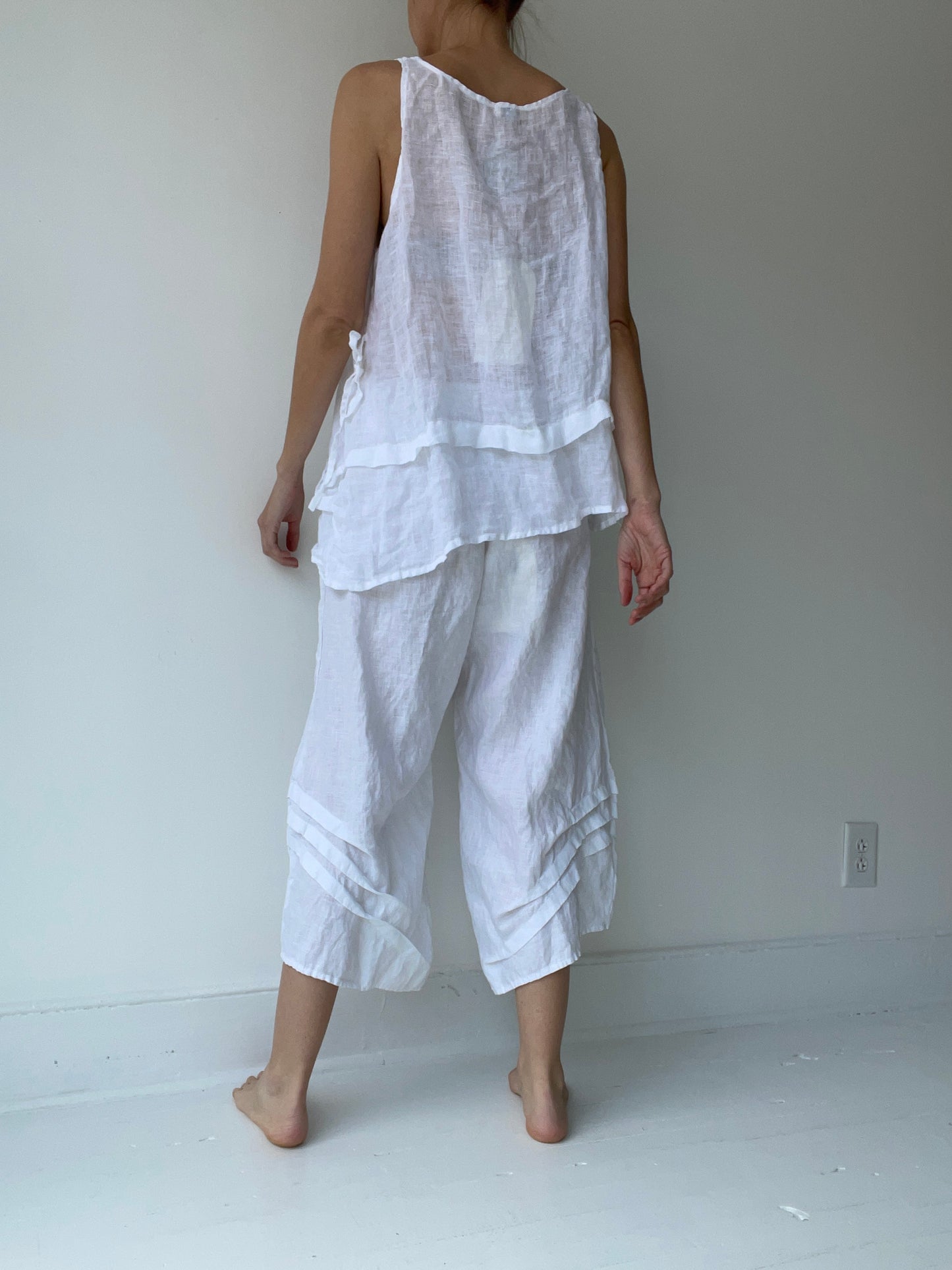 crop creased tank