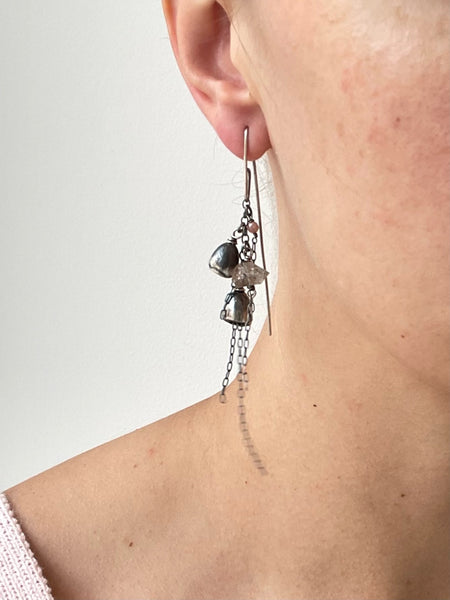 herkimer quartz earrings