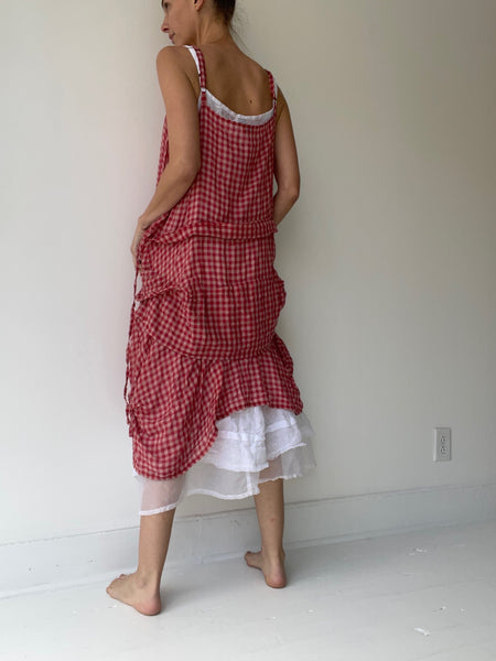 preloved gingham umbrella slip