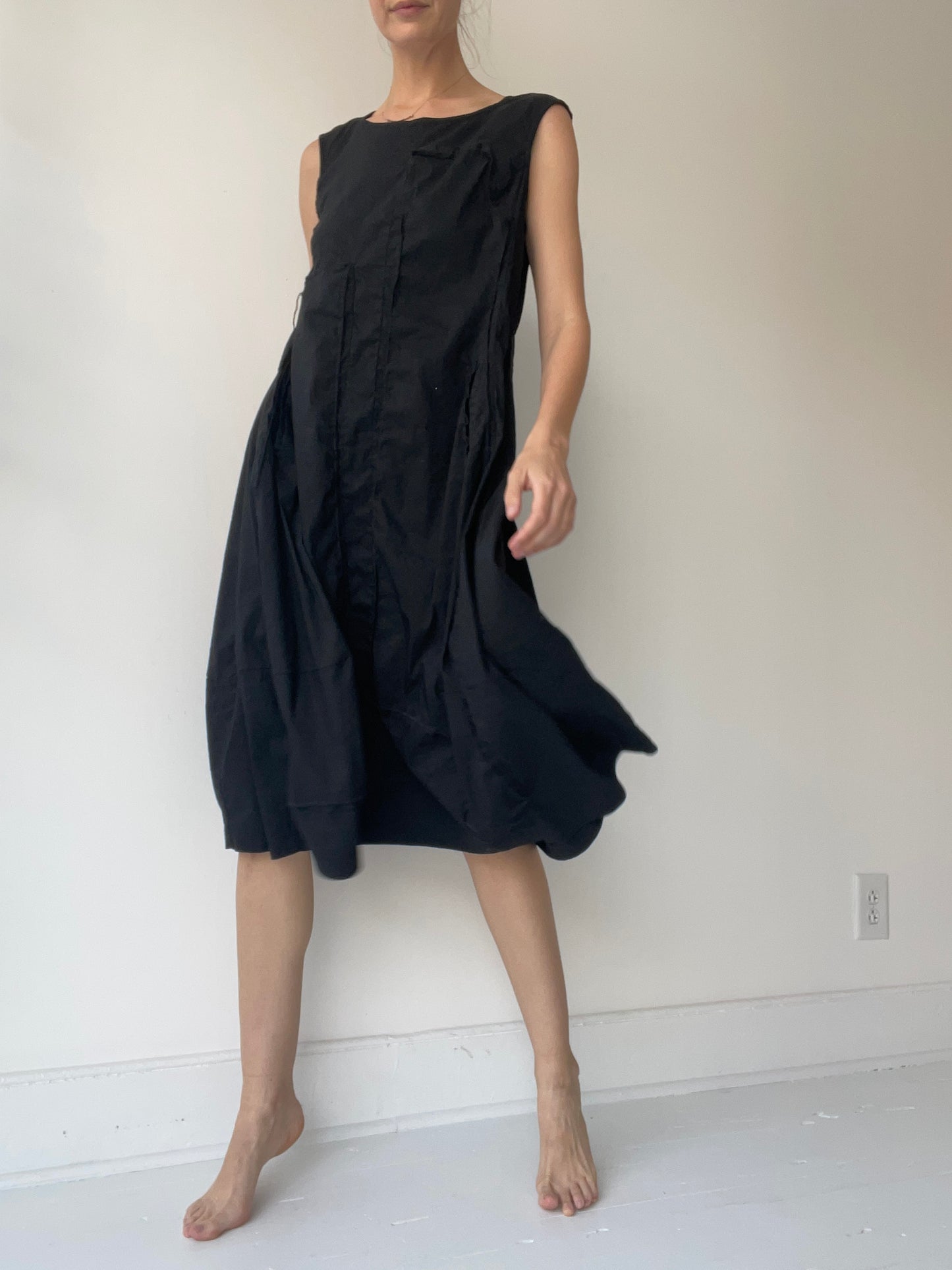 seamed patch dress