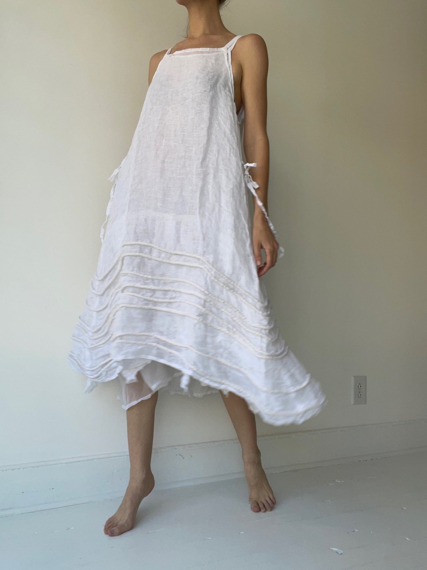 long spring slip LINEN GAUZE