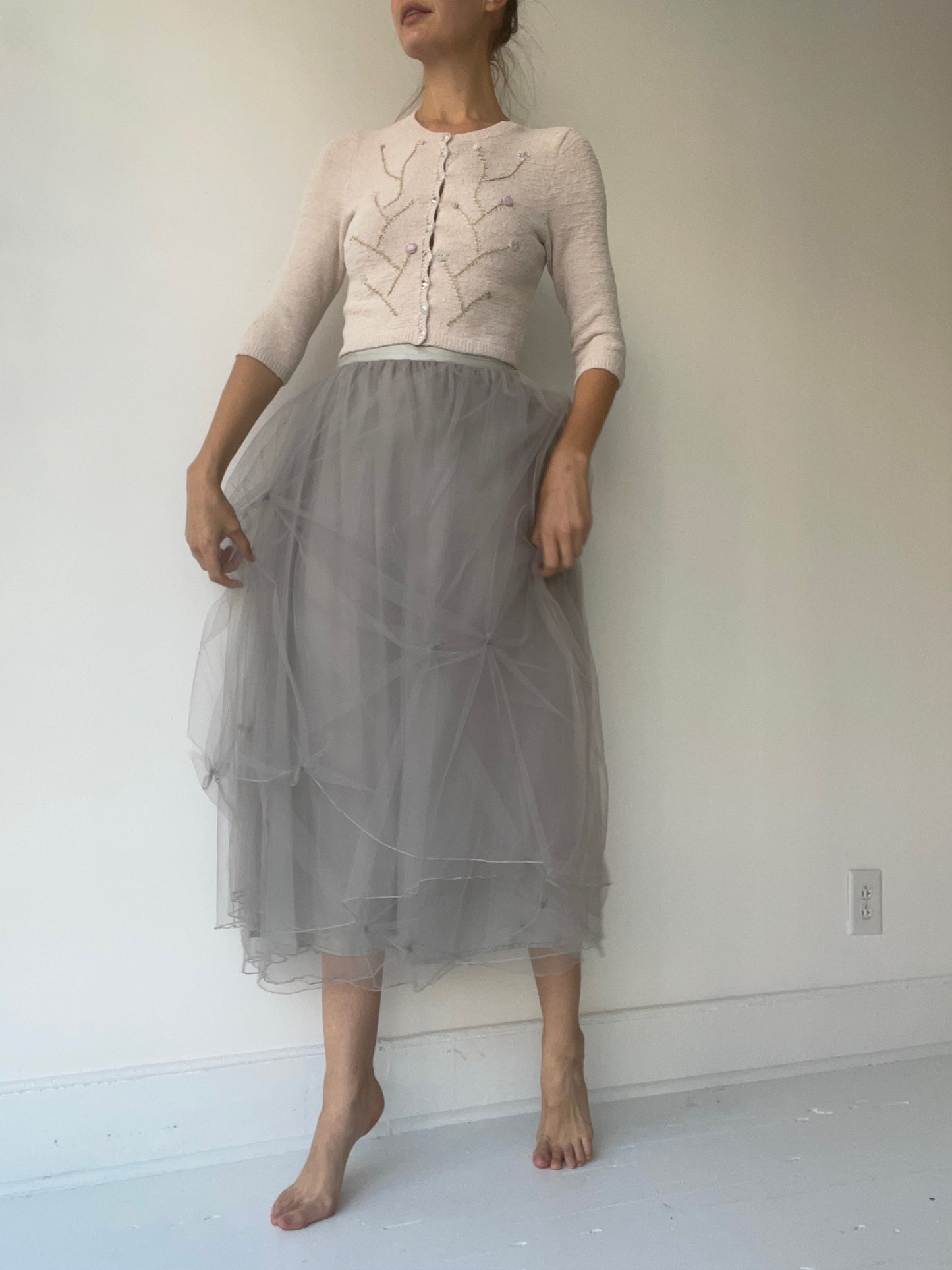 a preloved embroidered sweater with 100% viscose size small *all preloved items are final sale