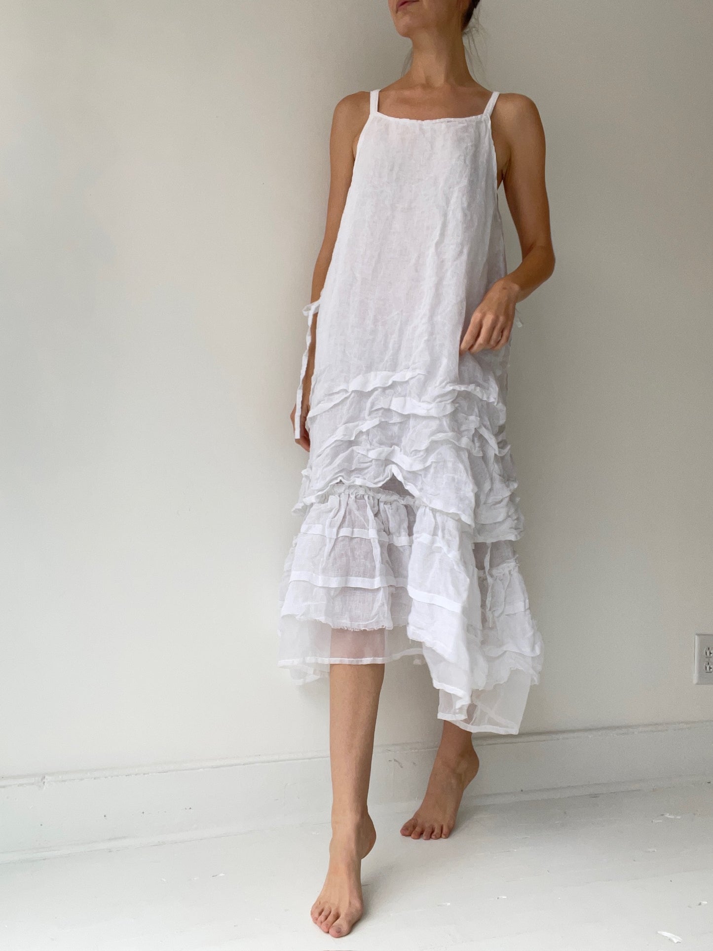 short wavey slip LINEN GAUZE