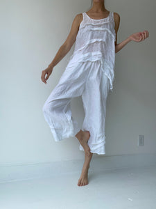 crop creased tank