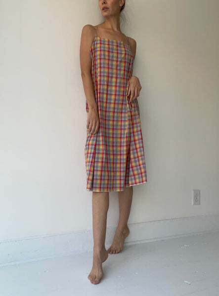preloved plaid slip dress