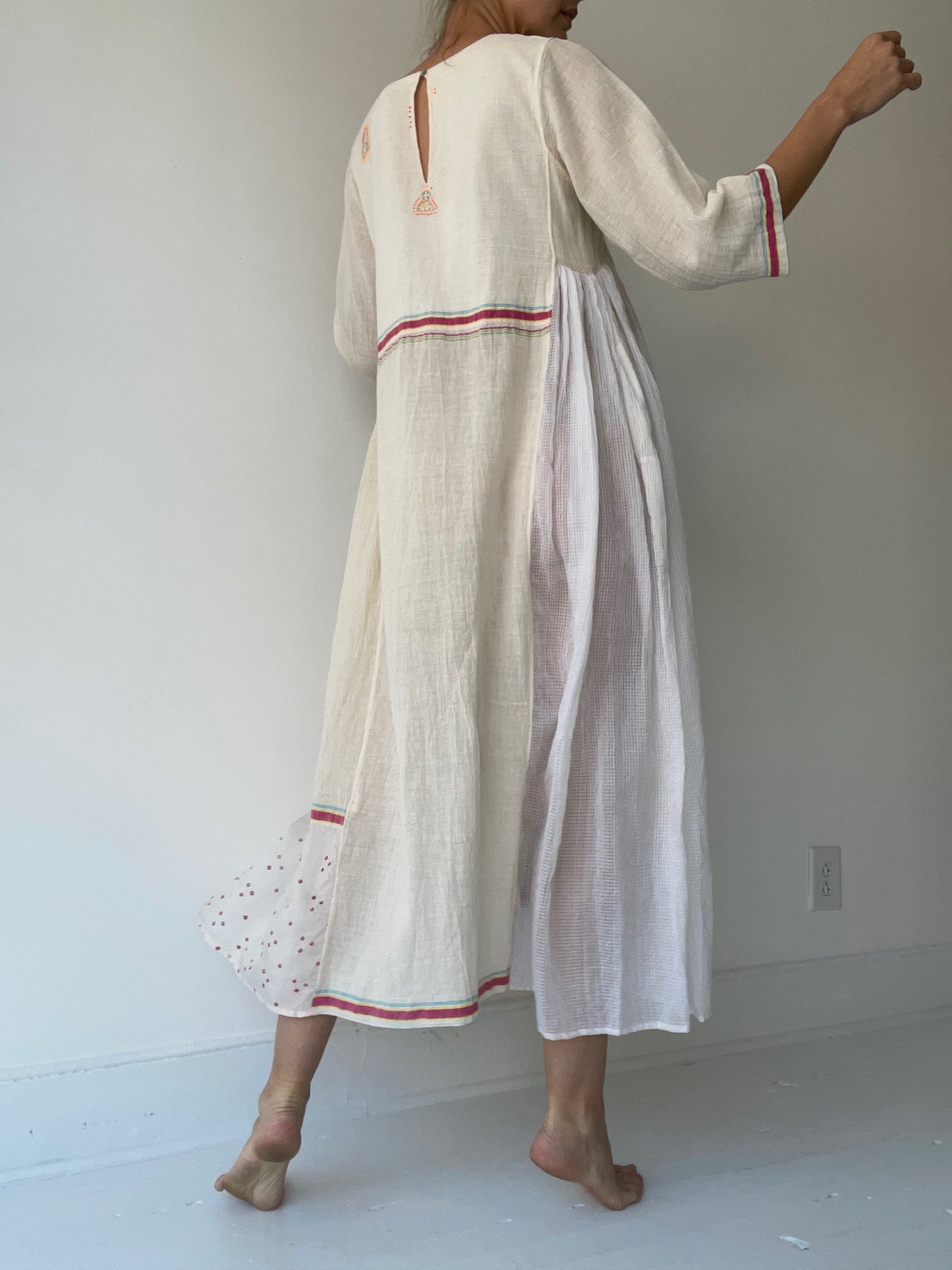 preloved sheer panel dress