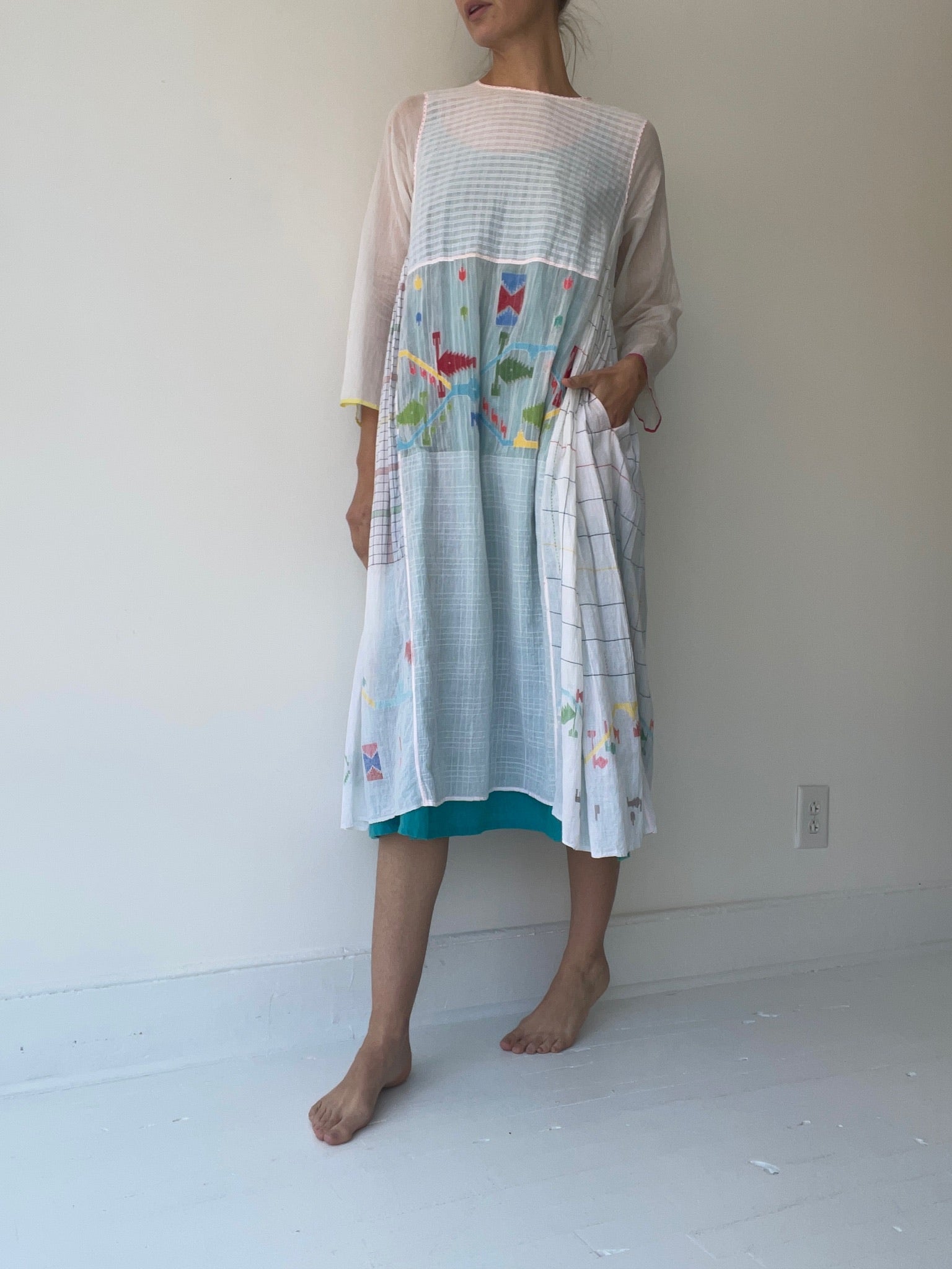 a preloved sheer dress by injiri size large