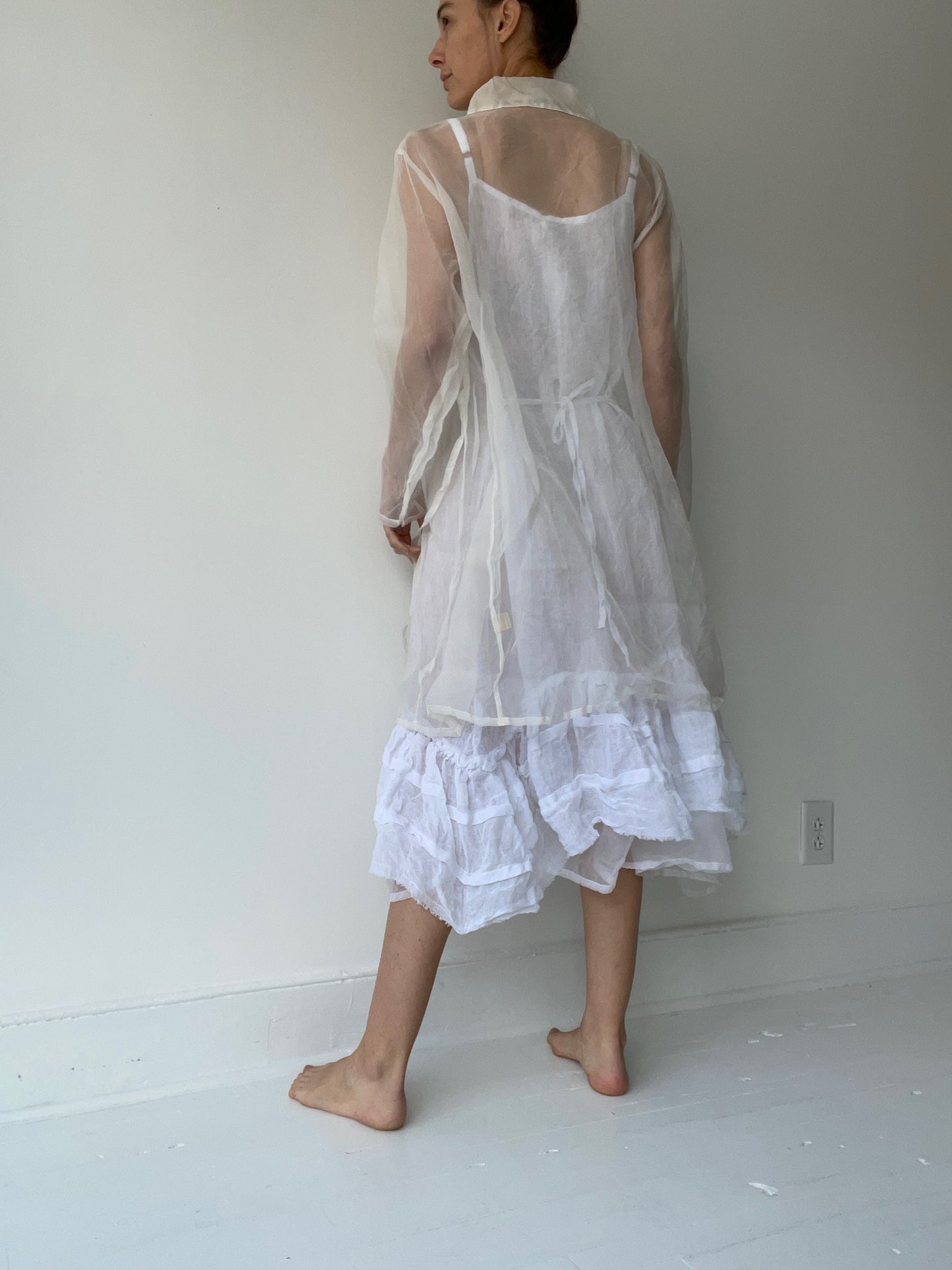 long weekender shirt CREAM