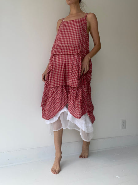preloved gingham umbrella slip