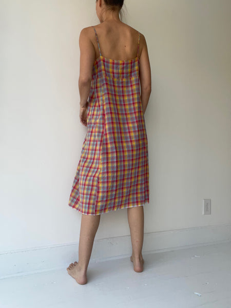 preloved plaid slip dress