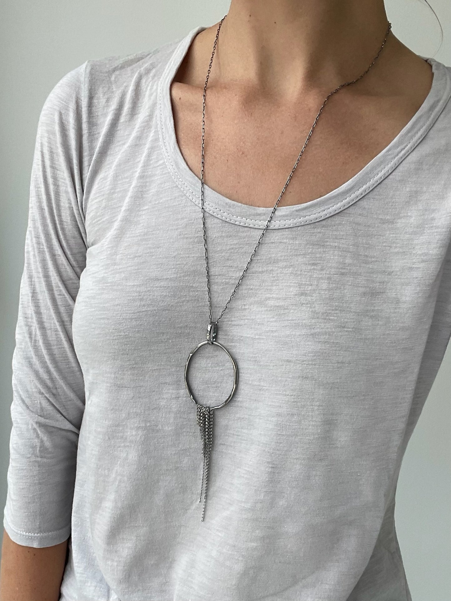 long silver pendant