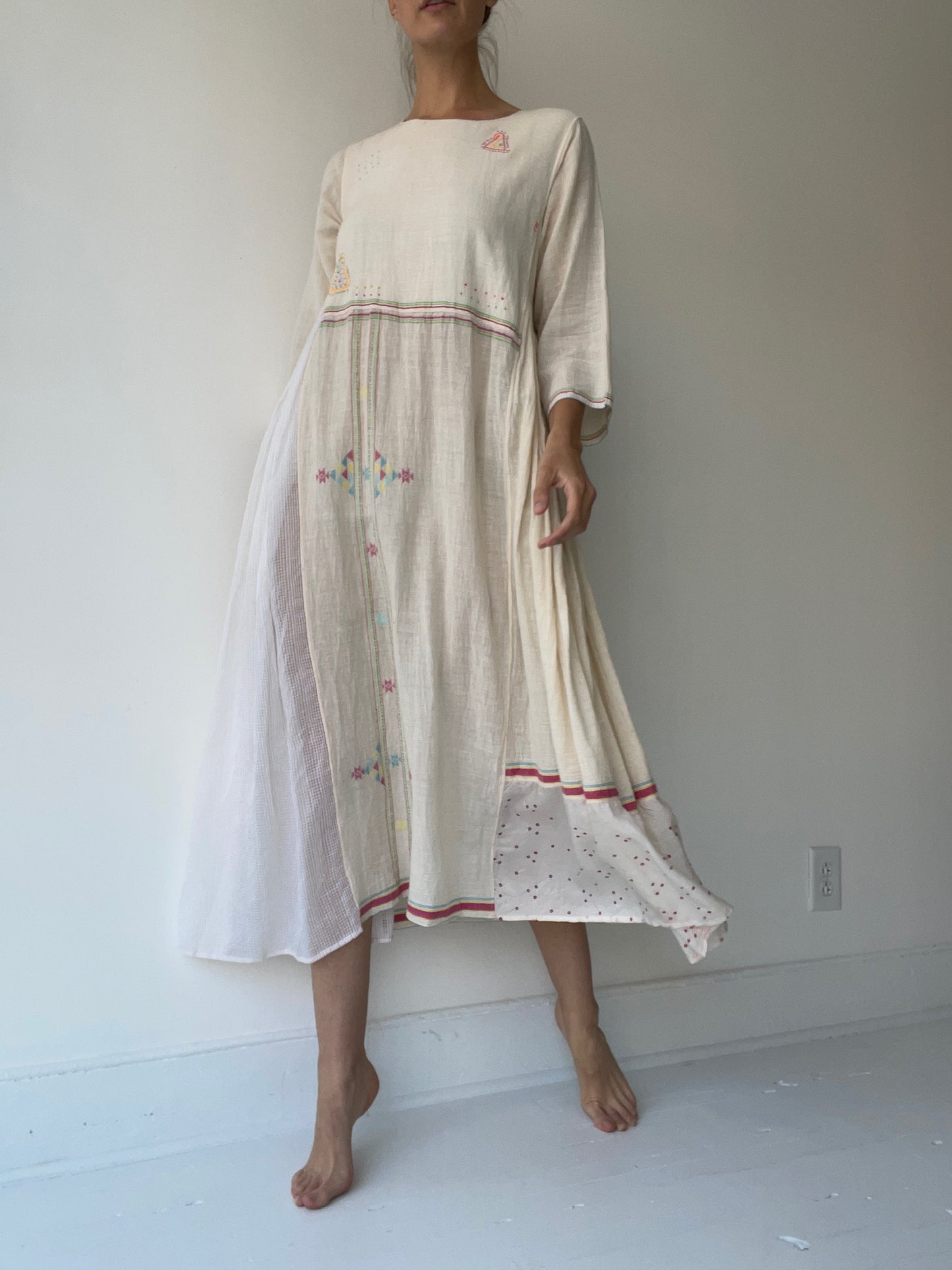 preloved sheer panel dress