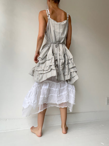 short tunnel slip STRIPED COTTON