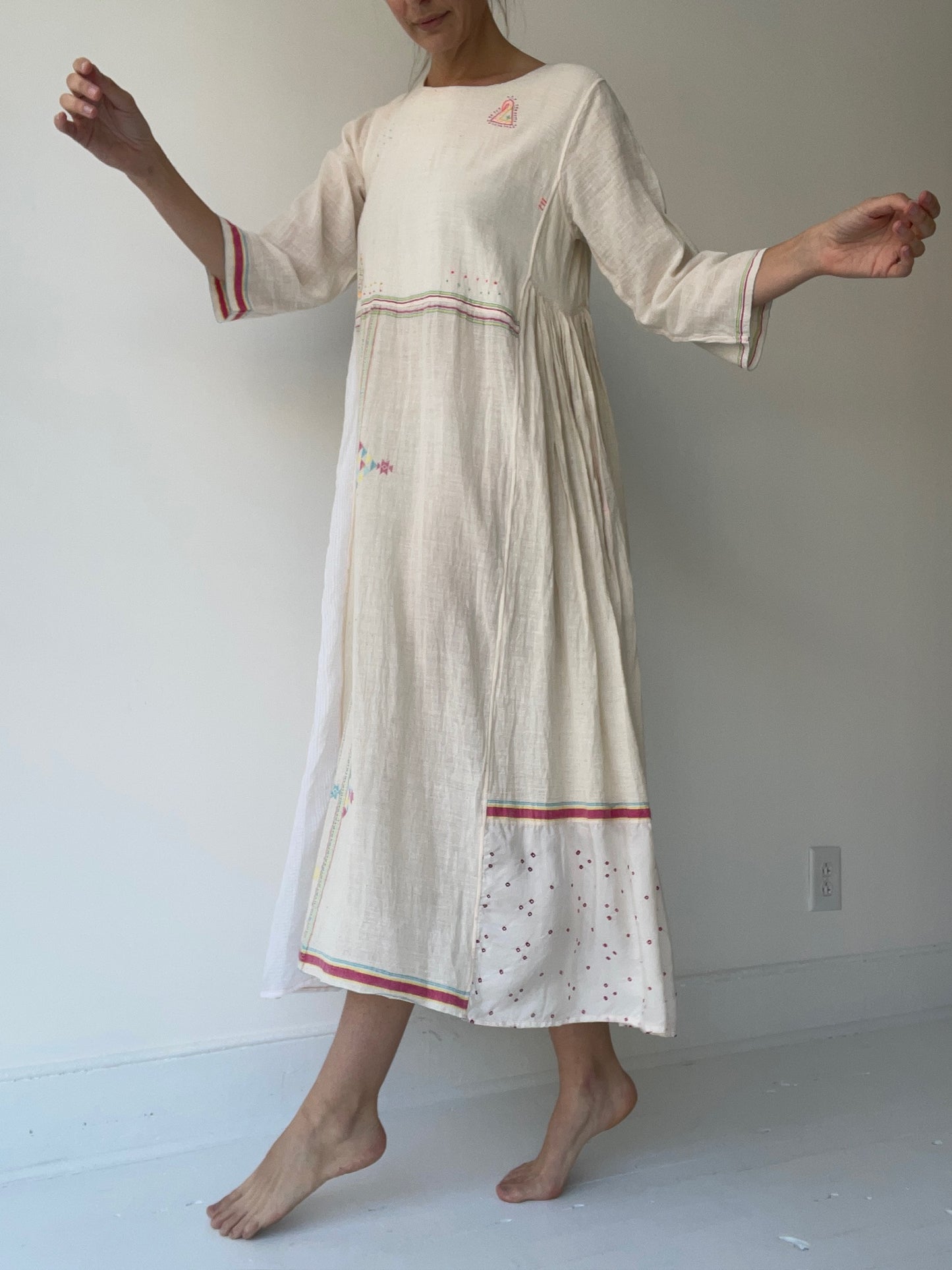 preloved sheer panel dress