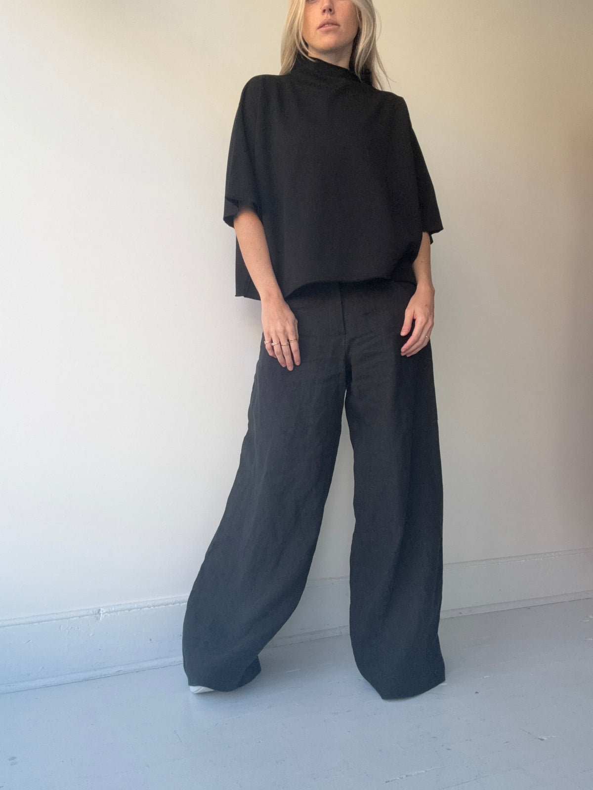 mantra bo mock neck poncho