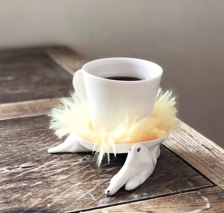 an eleonor boström isadora cup and furry saucer