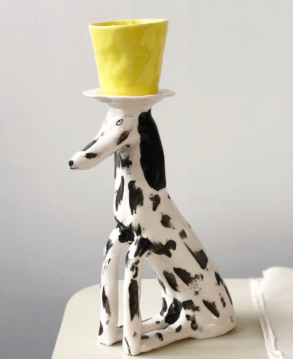 elenor boström spotted pup pedestal and cup