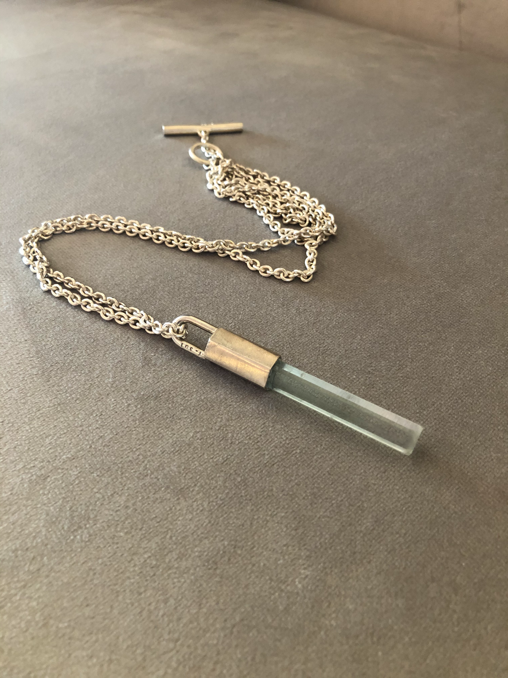 a parts of 4 talisman necklace aquamarine SPECIMEN