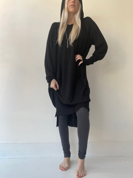 summer knit oversized hoodie