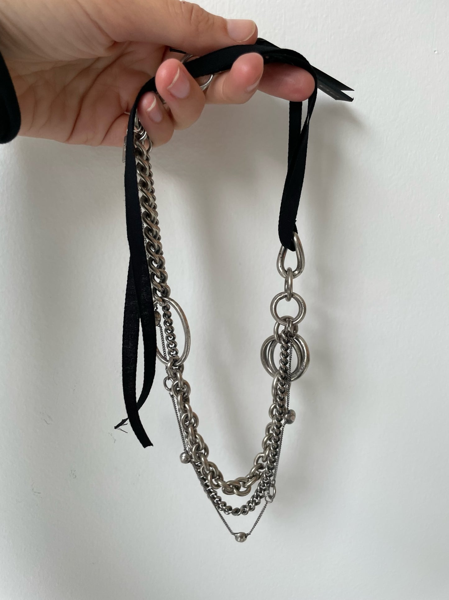 goti ribbon chain necklace