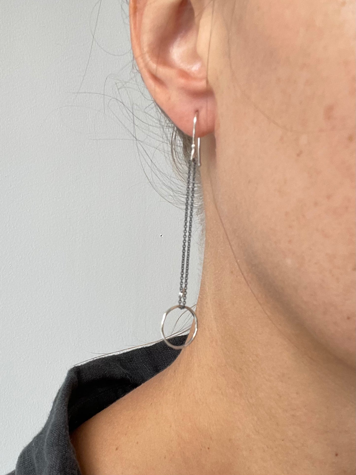 circle chain earrings