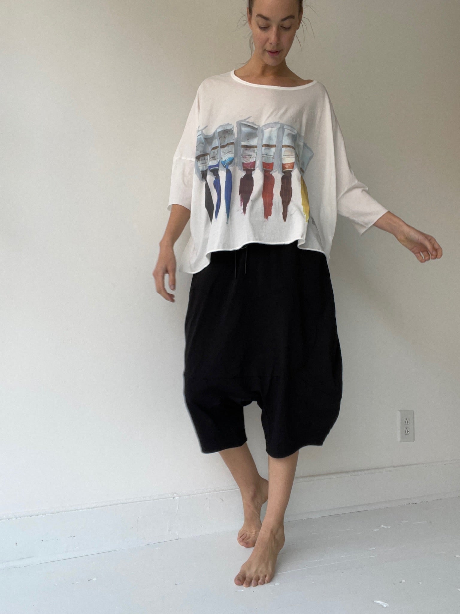 a paint tee top by rundholz black label 100