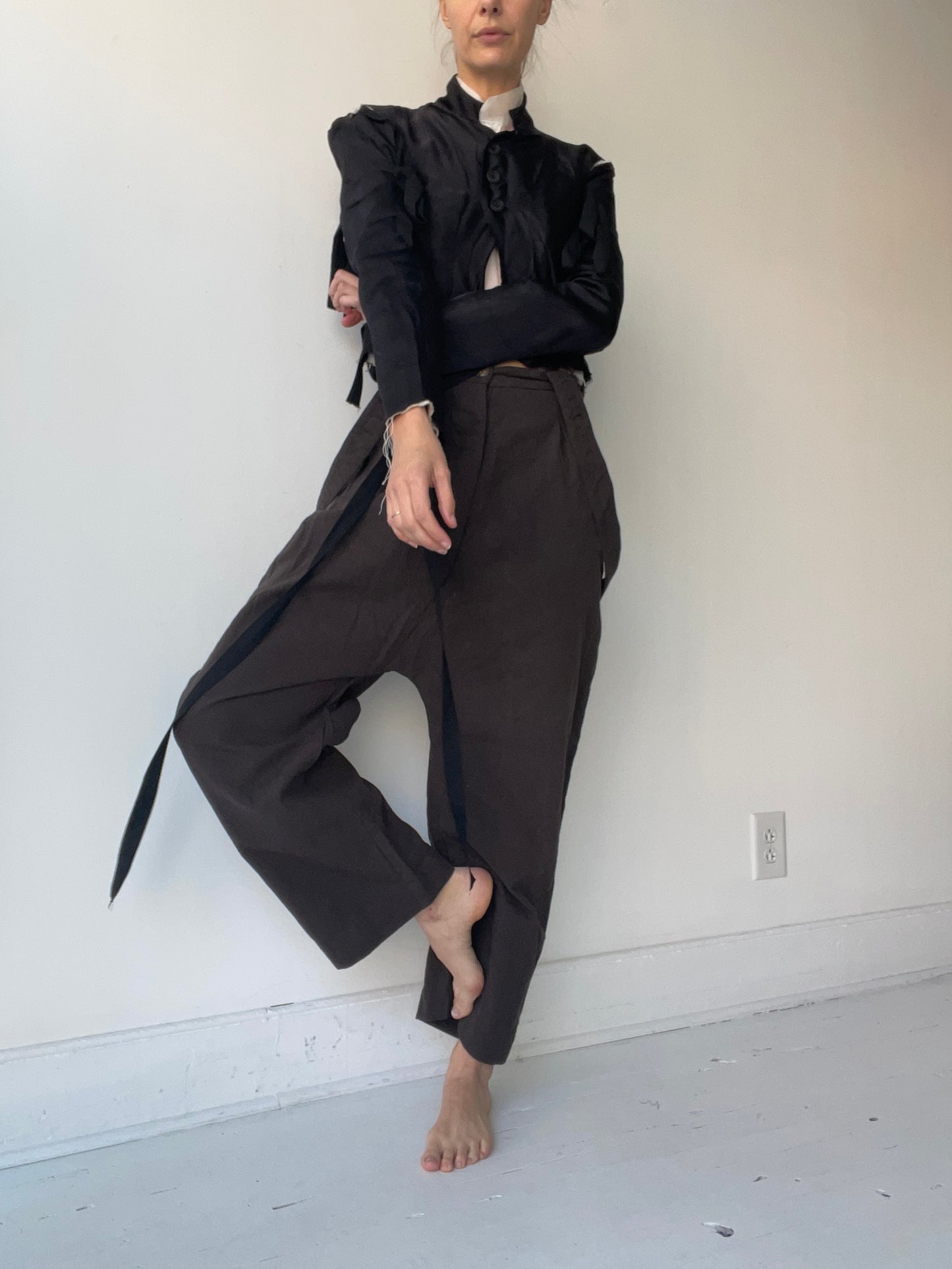 ash holden distressed silk jacket