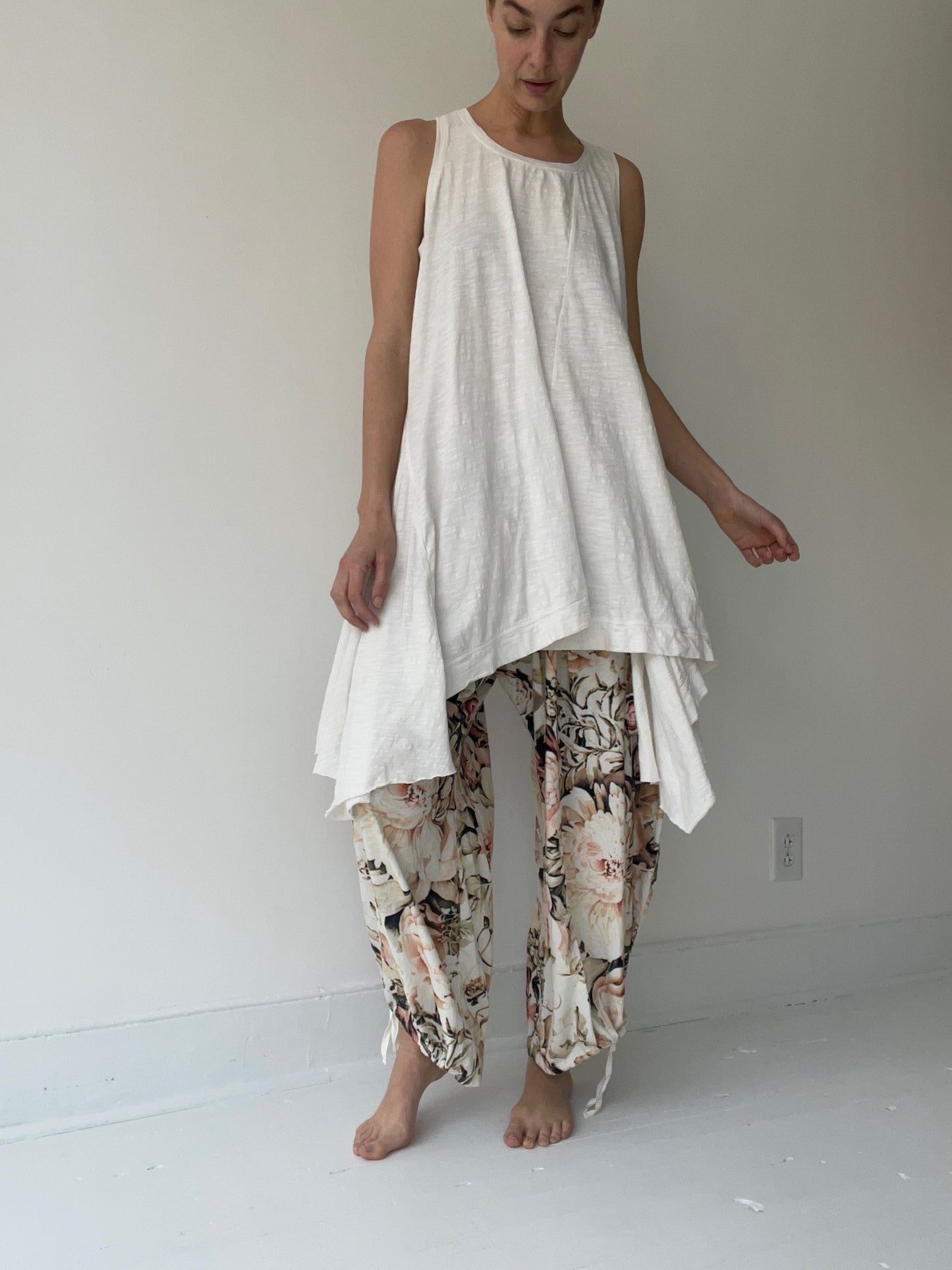 a short ballet slip WHITE by krista larson light cotton