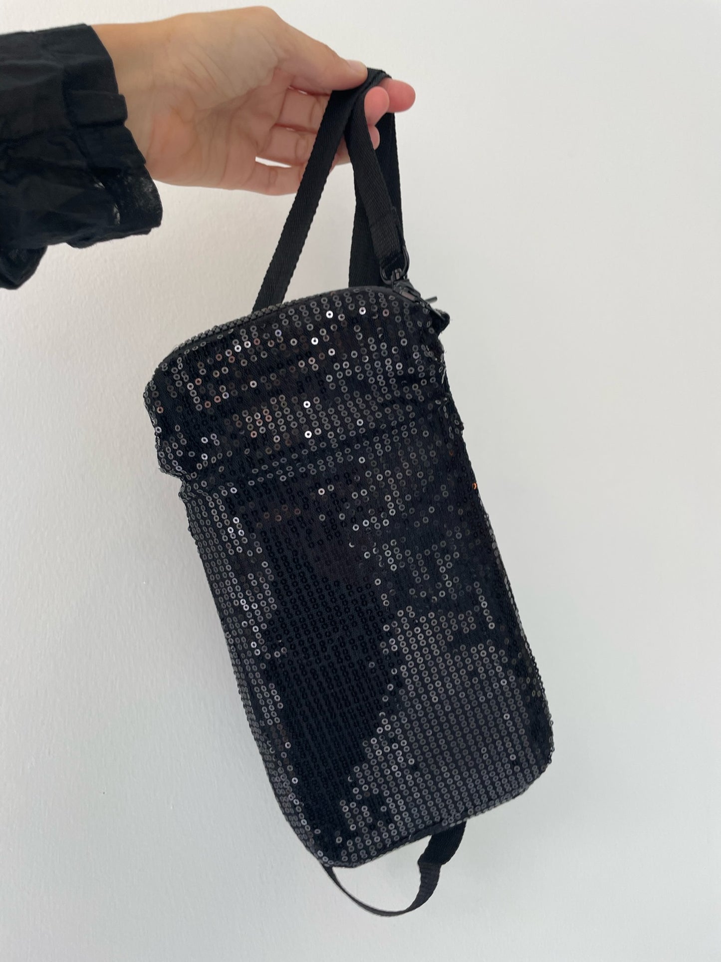 a rundholz black label sequin bag in 100% polyester black