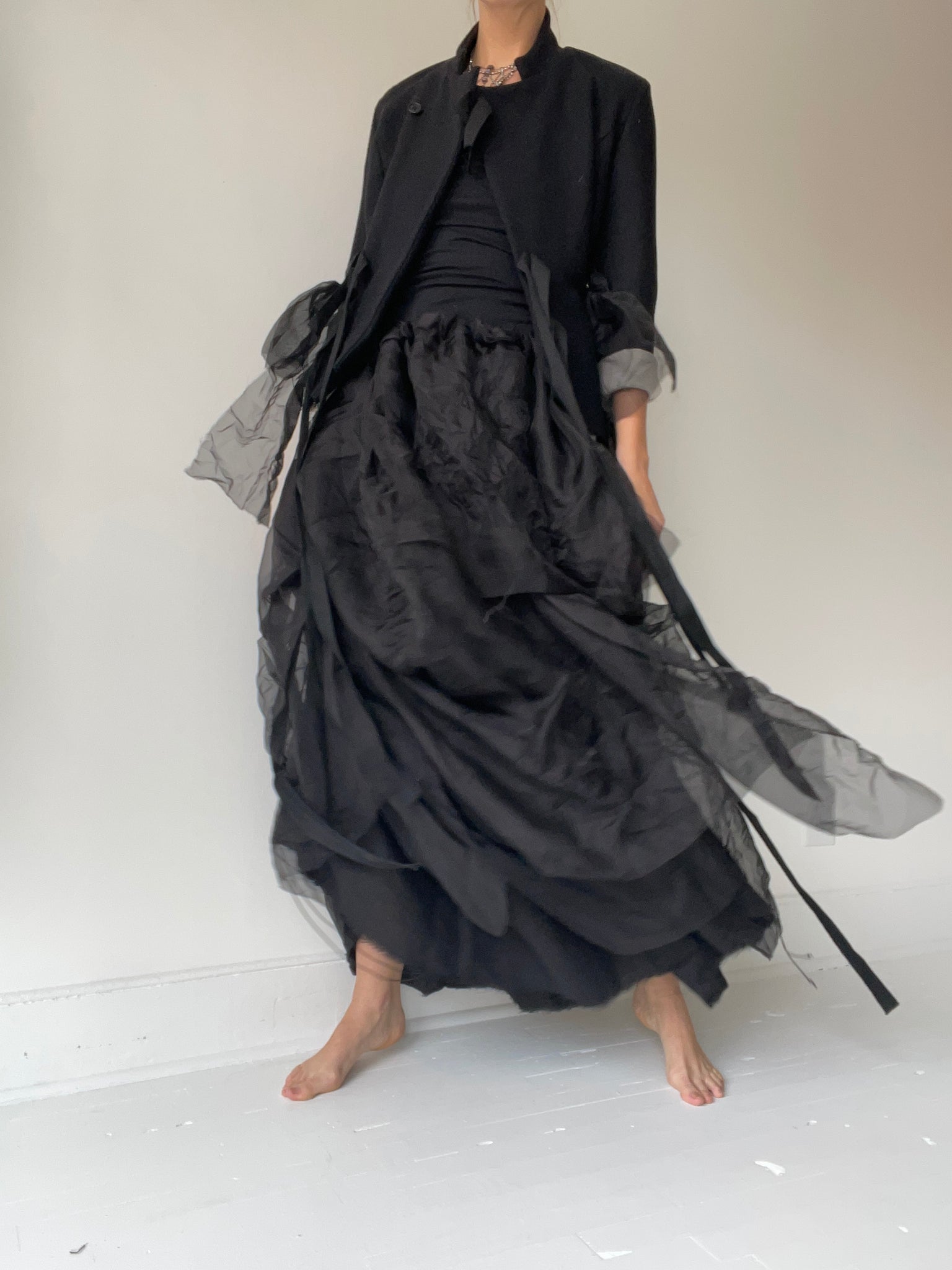 organza drawstring skirt